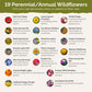 List of flower species and seeds included in the Wildflower Seed Mix.