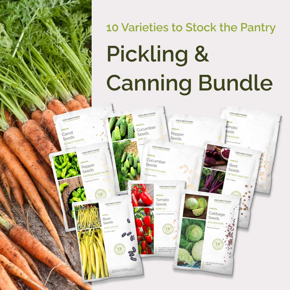 Graphic of pickling and canning bundle pack displaying a product image and contents of the bundle.