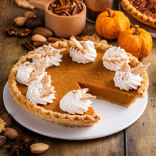 A pumpkin pie made from the Spookie pumpkin variety.