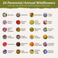 List of flower species and seeds included in the Wildflower Seed Mix.
