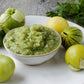 A bowl of salsa made with Rio Grande Verde tomatillos.
